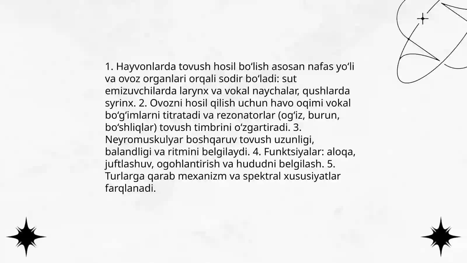 Tovush haqida biologiya fanidan 4