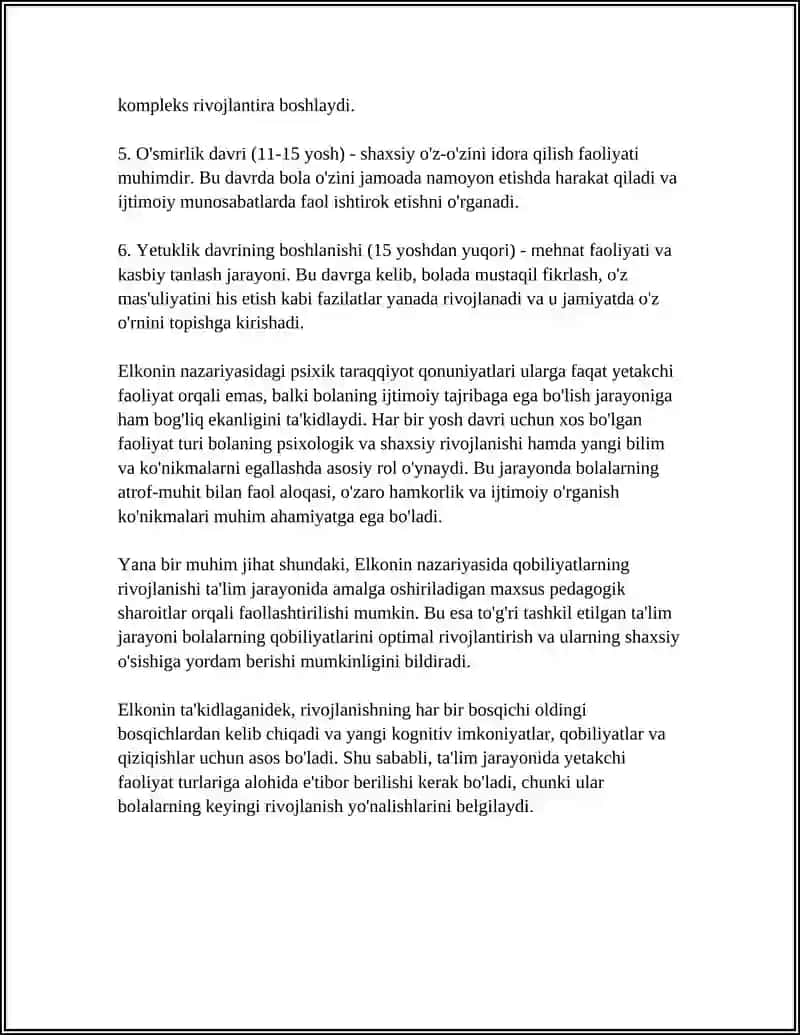 D.B.ELKONNING TALIM NAZARYASIDA PISIXIK TARAQQIYOT QONUNIYATLARI 4