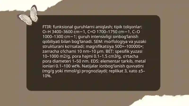 Tuproq suvning ifloslanishidan ionboğlanishning birikmalarini aniqlab ulardan tozalash ğoyasini ishlab chiqish 4