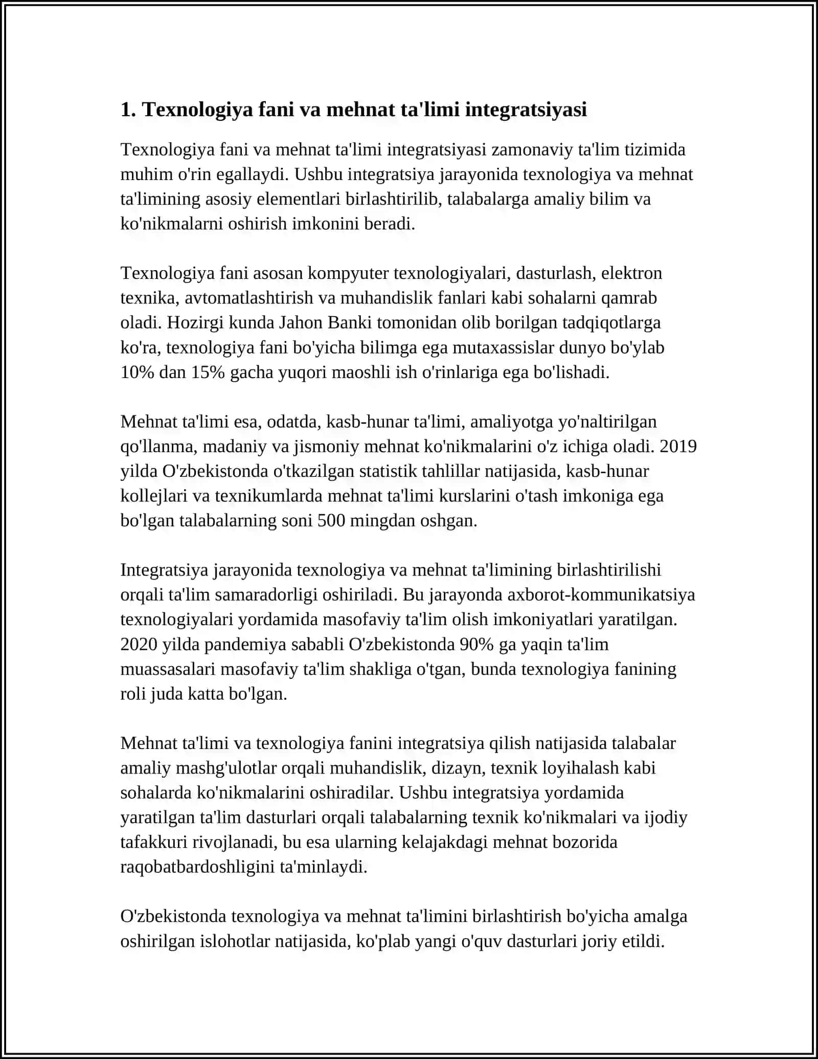Texnologiya Fani Va Mehnat Ta'limi Integratsiyasi 4