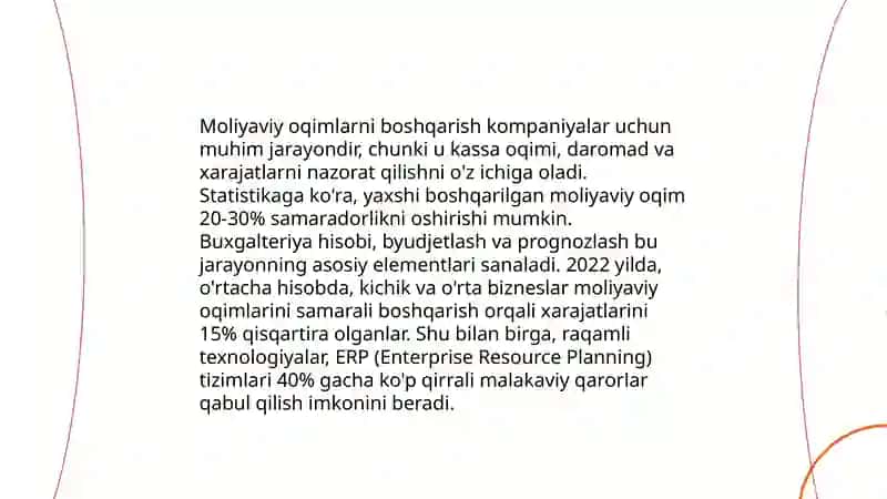 Loyihani amalga oshirivchi korxonaning moliyaviy taxlili 4