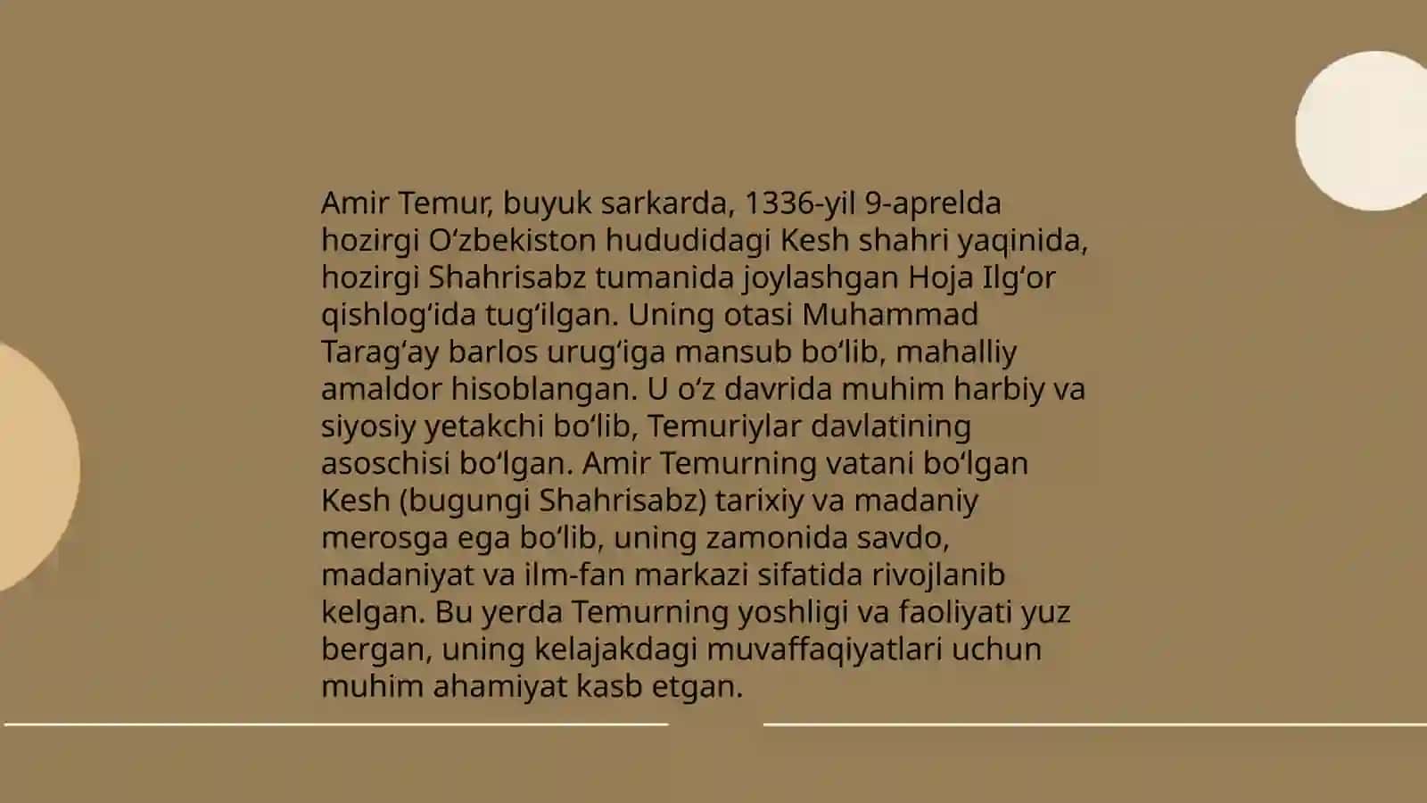 Amir Temurning hayoti 4