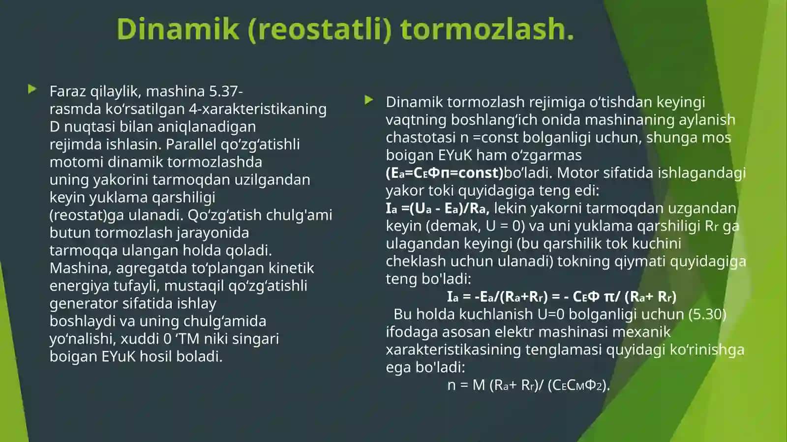 Mashinalar va yuritmalari Elektr fanidan MUSTAQIL ISHI 4