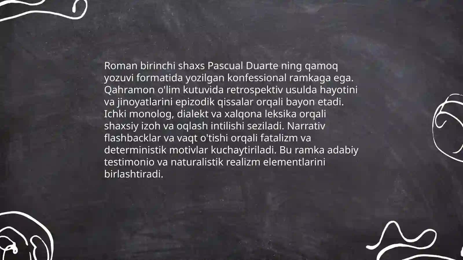 Pascual Duarte qahramonining psixologik tahlili 4