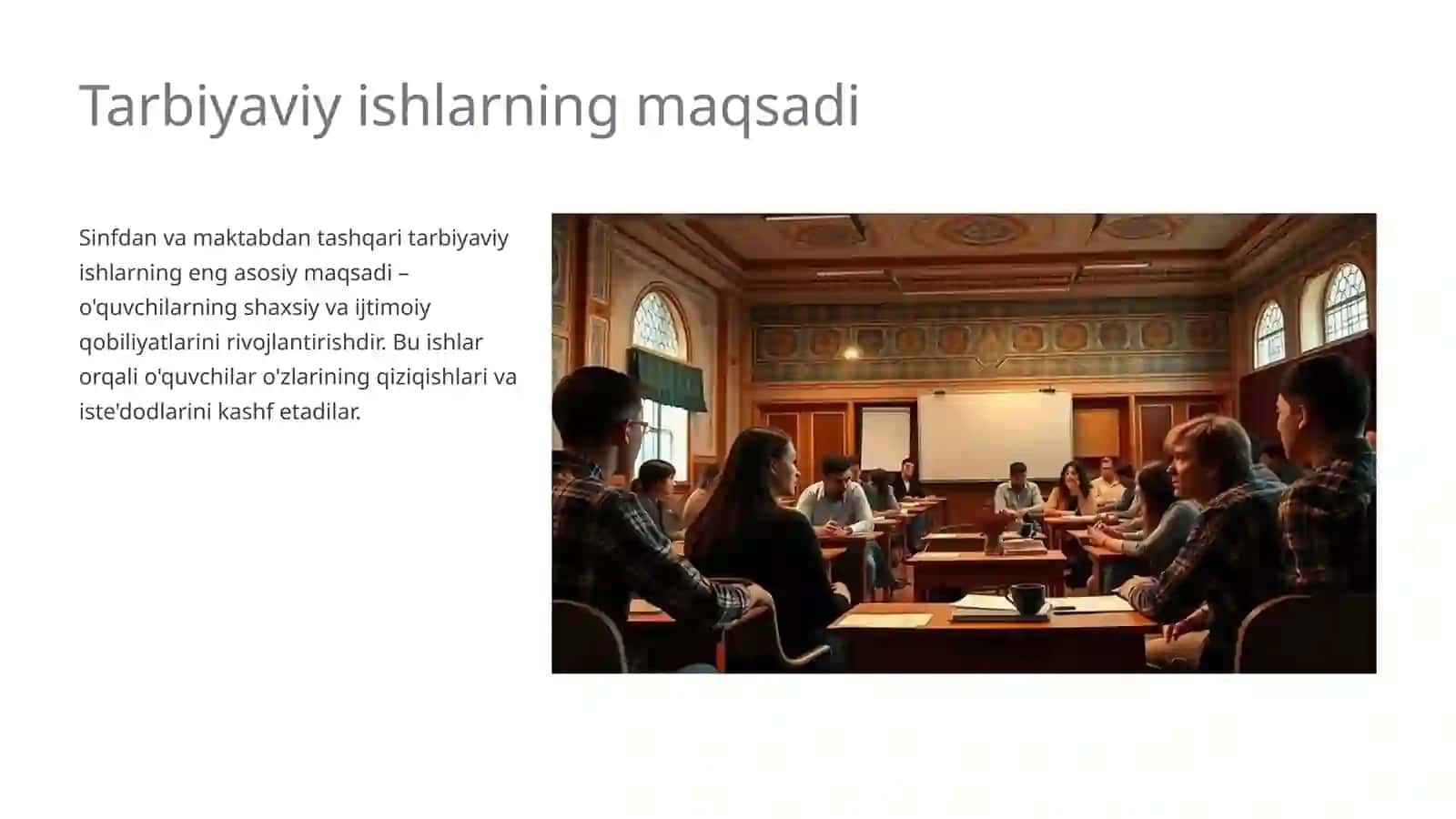 Sinfdan va maktabdan tashqari tarbiyaviy ishlar 4