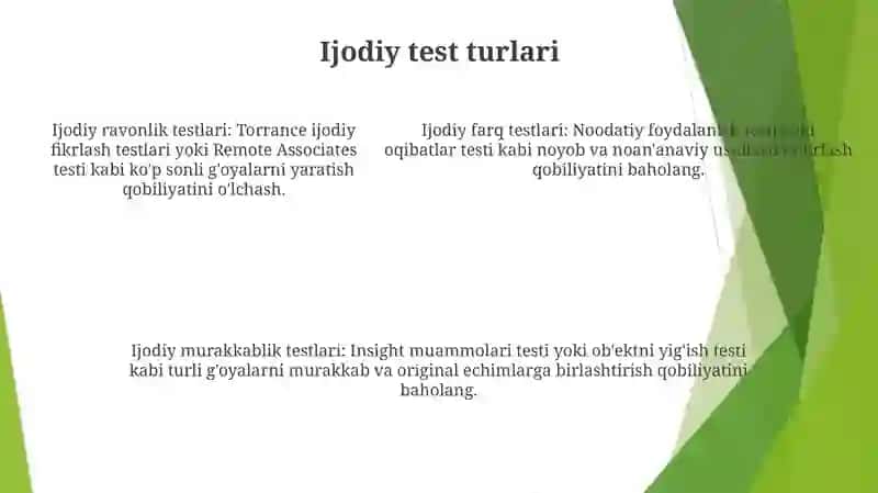 Pedagogik Va Psixologik Fanlarni OʻQitishda Ijodiy Testlardan Foydalanish Metodikasi 4