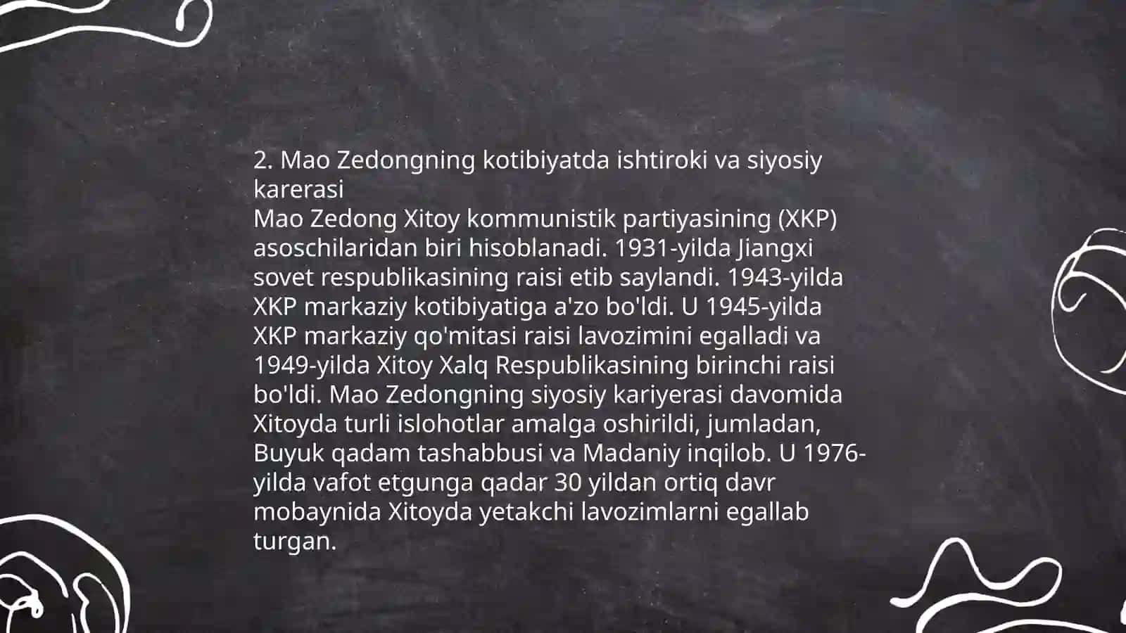 Maodonning Xitoy tarixidagi oʻrni 4