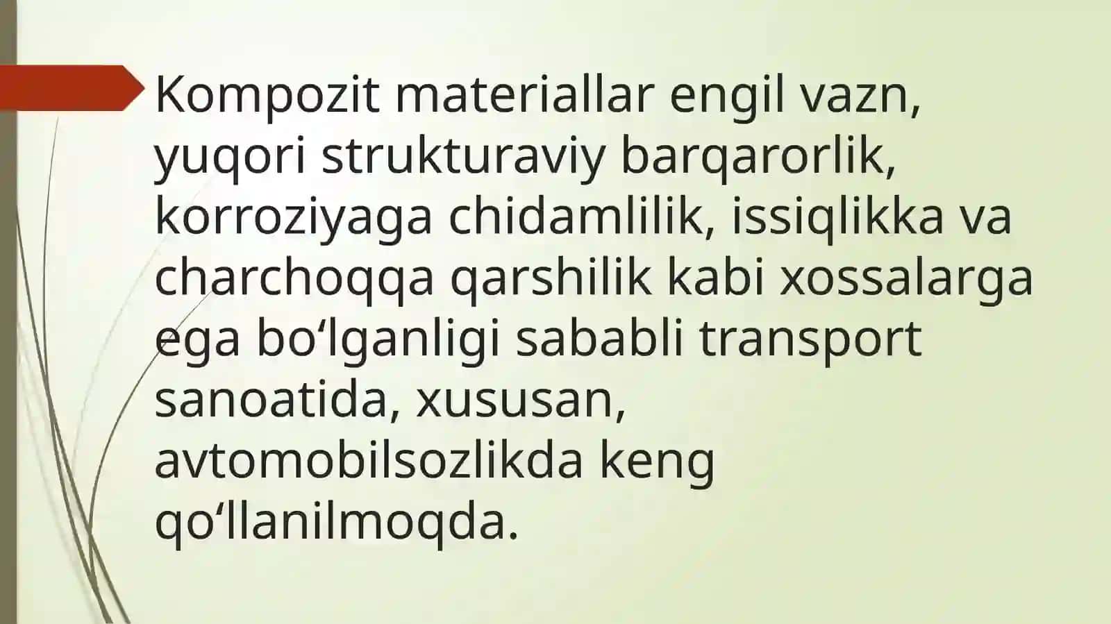 Polimerlar va Kompozitsion Materiallar Kimyosidan Taqdimoti 4