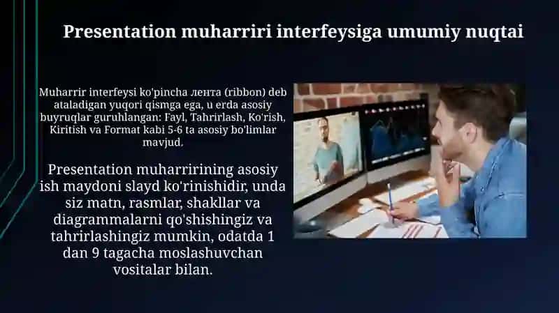 Taqdimot muharririda amallarni bajarish 4