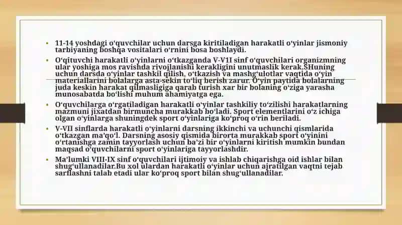 Turli yoshli o‘quvchilar bilan harakatli o‘yinlar 4