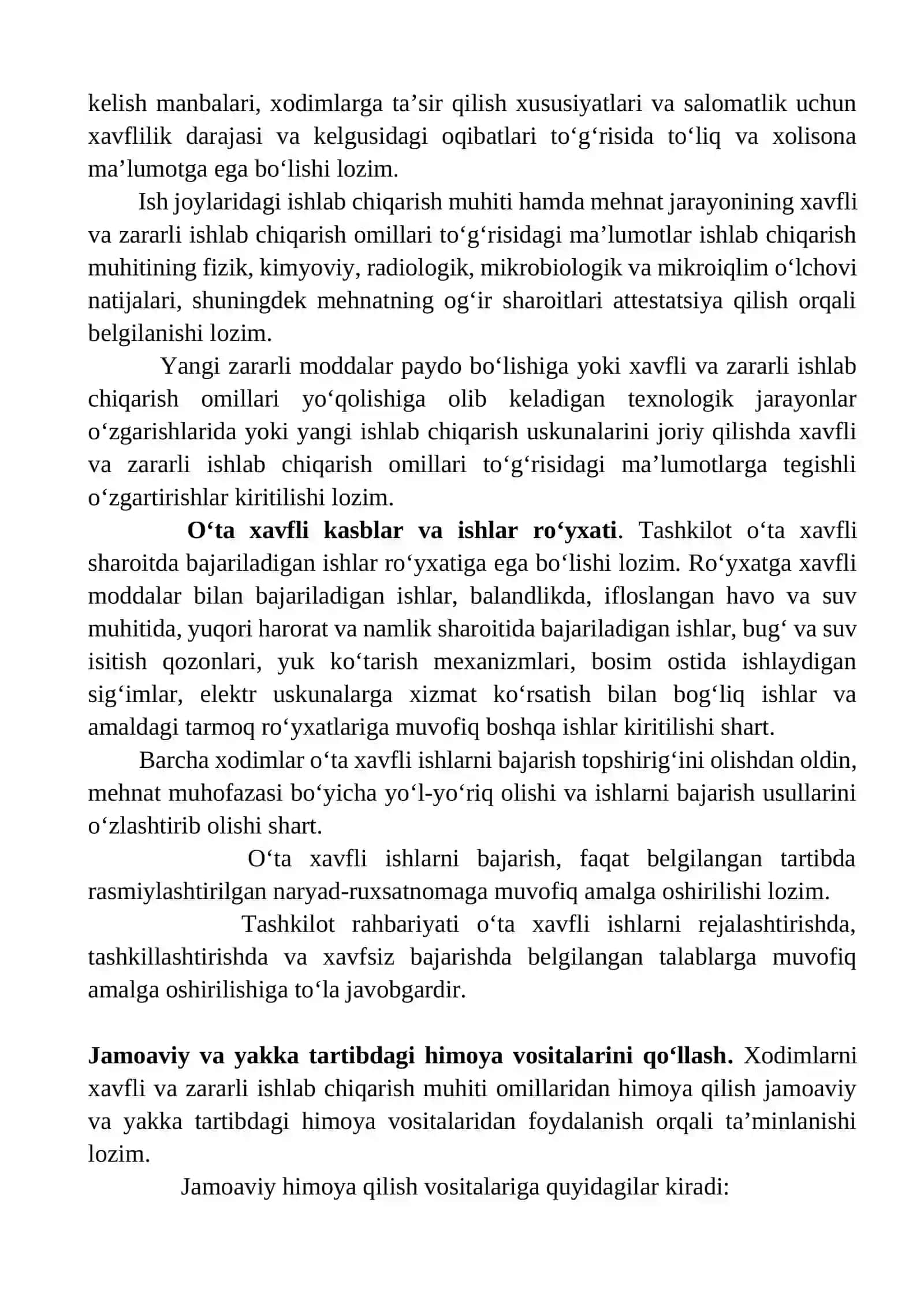 Avtomobil yo‘llari va yo‘l inshootlarini qurish, rekonstruksiyasi va ekspluatatsiya qilishda xavfsizlik texnikasi 4