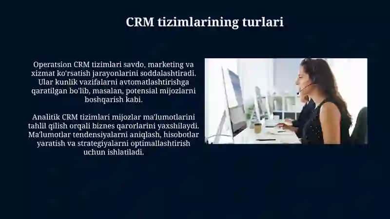 CRM tizimlari va mijozlar bilan ishlashda ularning roʻli 4