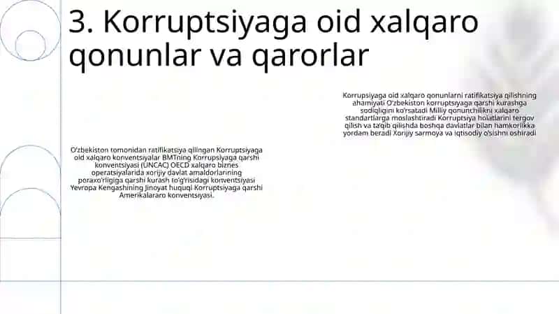 Korruptsiyaga Qarshi Kurash Bo'Yicha Xalqaro Qonunlar Va Qarorlarning O'Zbekistonda Ratifikatsiya Qilishning Ahamiyati 4