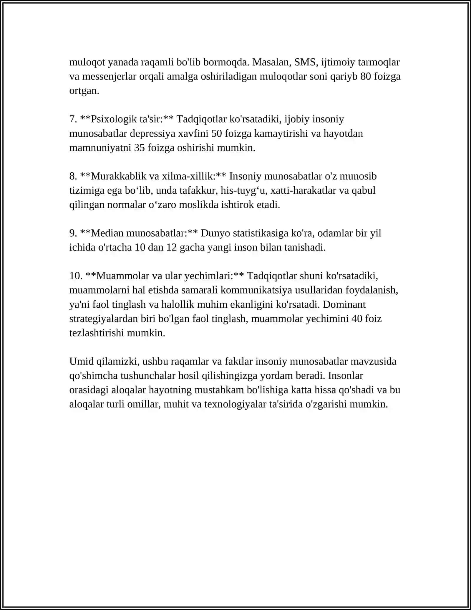 MUSTAQIL ISH Mavzu: MANAVIY AXLOQIY TARBIYA 4