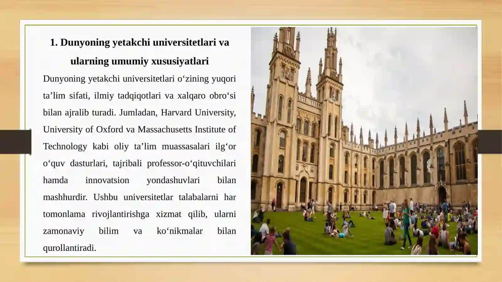 Dunyoning mashhur universitetlari 4