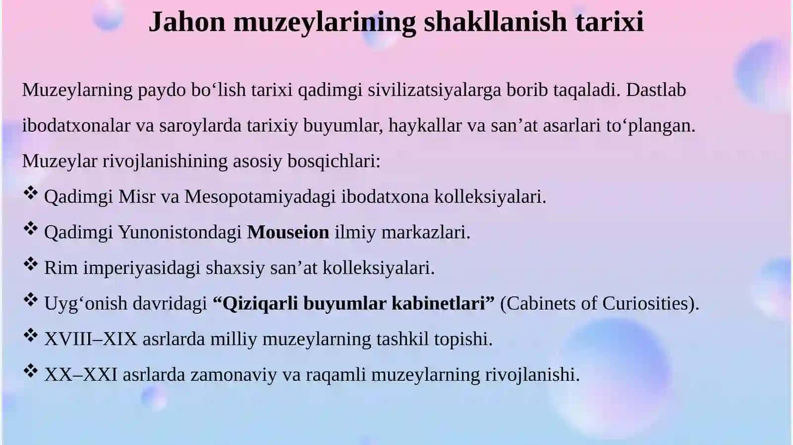 Jahon muzeylari tarix ko‘zgusi va turizm masalalari 4