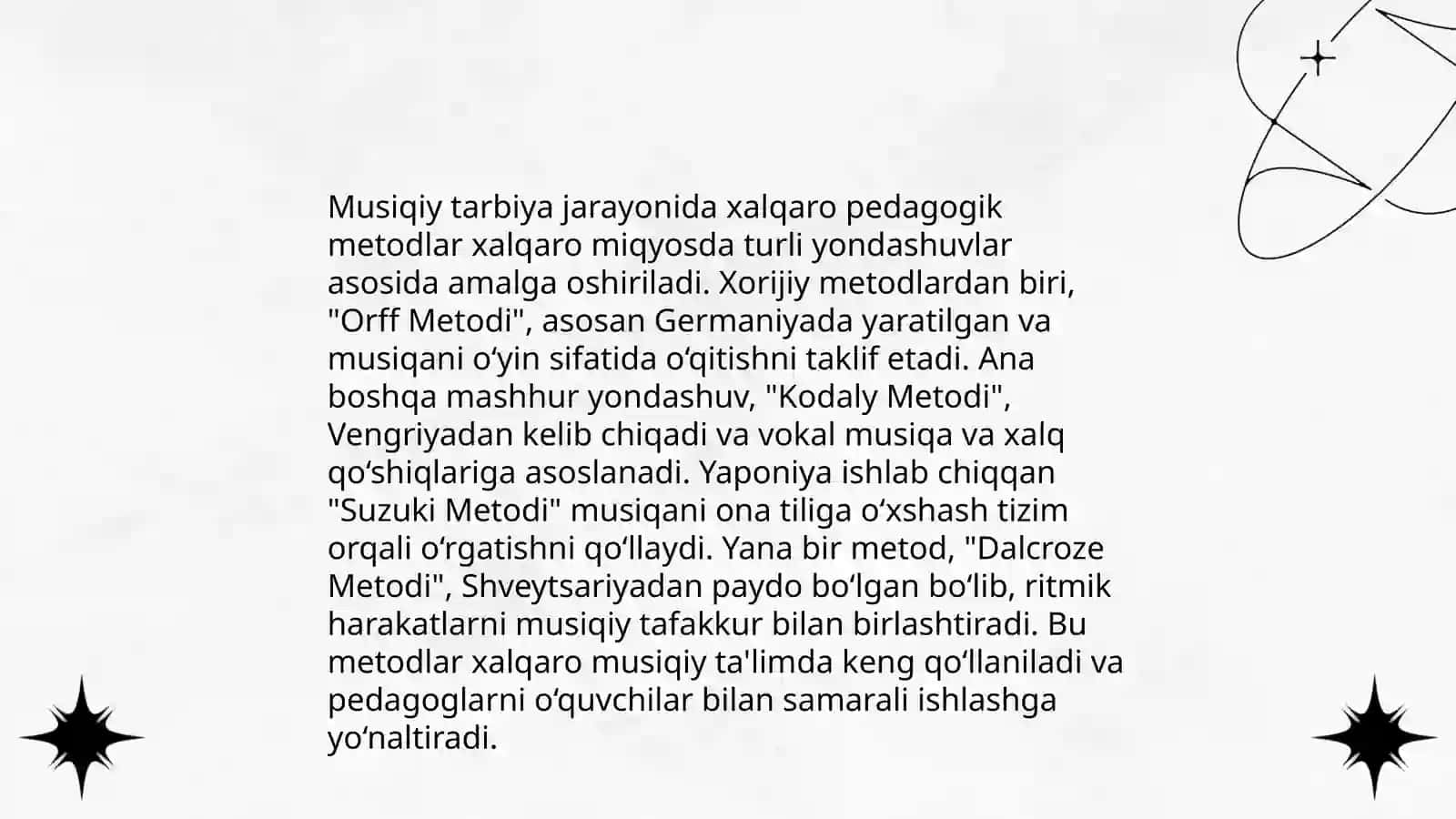 Musiqiy ta'lim tarbiya jarayonida xorijiy tajribalarni o'rganish va amaliyotga tatbiq etish 4