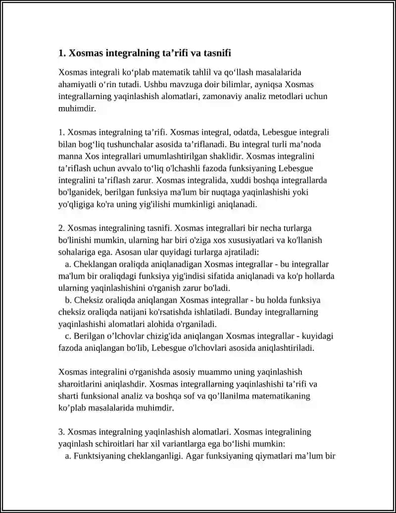 XOSMAS INTEGRALLARNING YAQINLASHISH ALOMATLARI 4