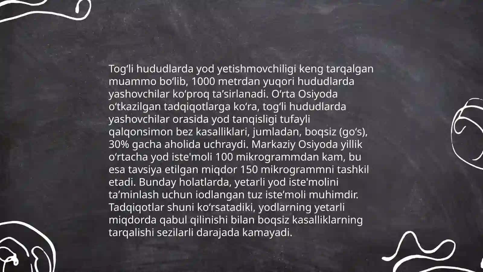 Biogen elementlar konsentratsiyasi oʻzgarishi bilan bogʻliq boʻlgan endemik va kasb kasalliklari 4