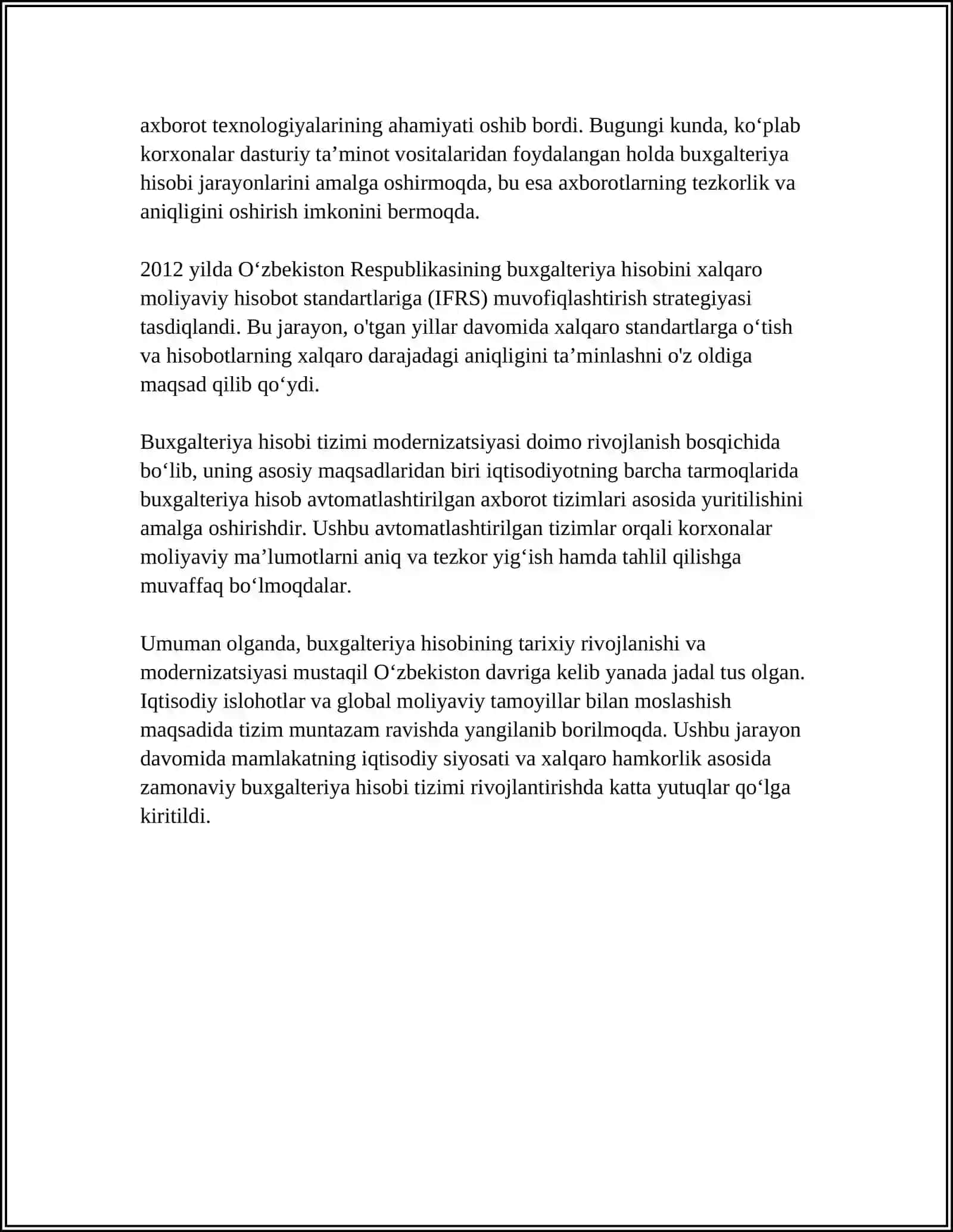Buxgalteriya Hisobining Respublikamizda Rivojlanish Yo'nalishlari 4