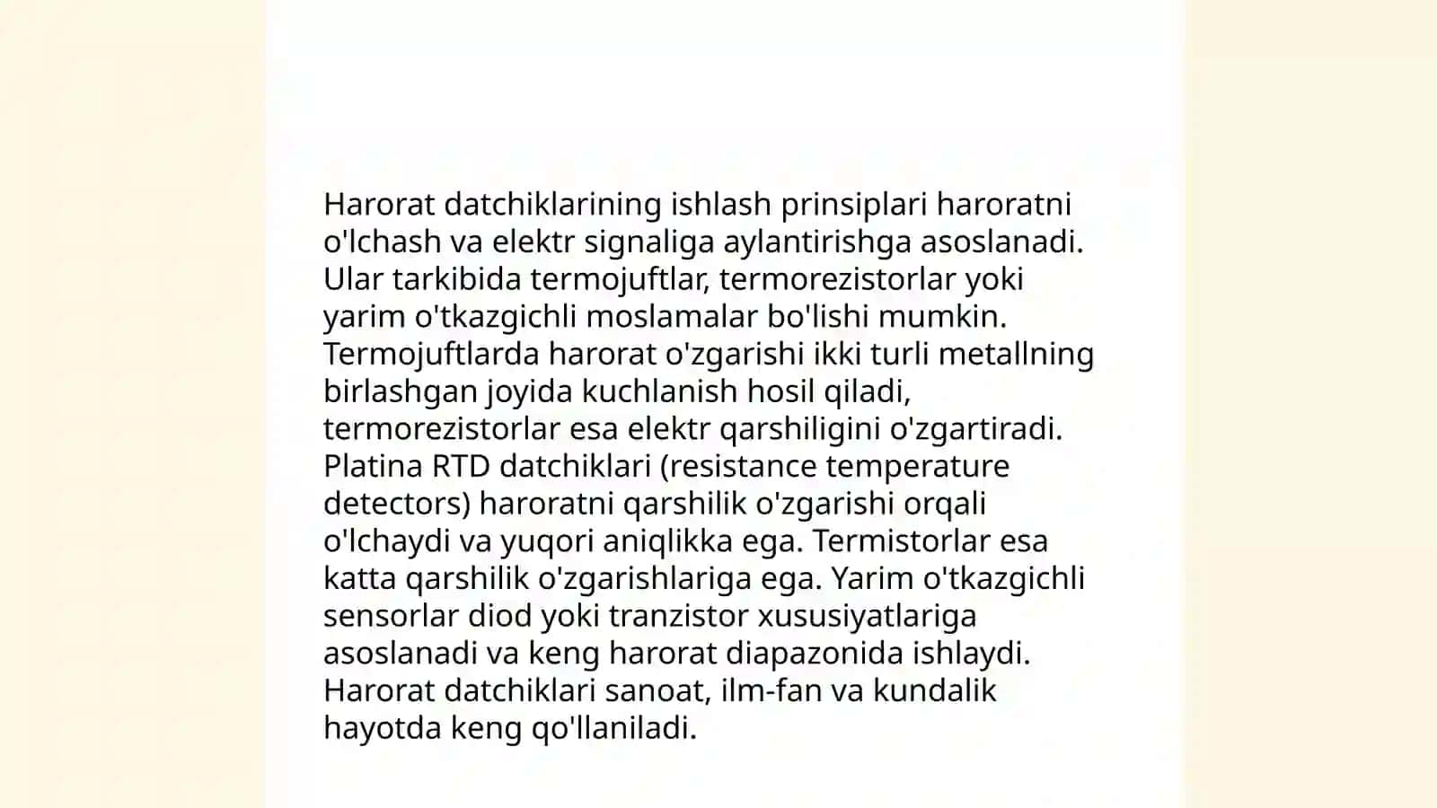 Harorat datchiklari. Svetodiodni (LED) ma'lum haroratda ushlash 4