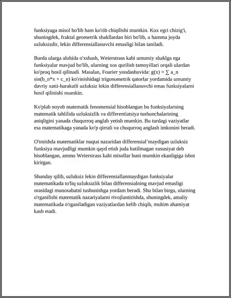 KESMADA UZLUKSIZ LEKIN DIFFERENSIALLANMAYDIGAN FUNKSIYALAR 4