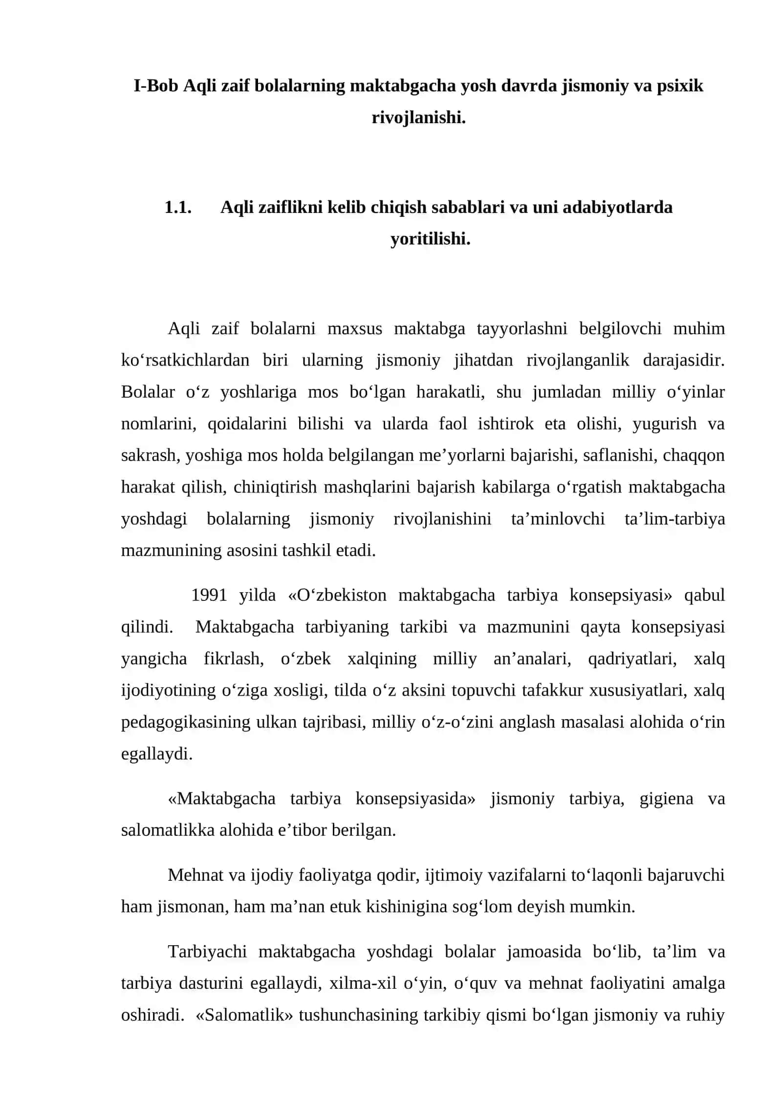 Aqli zaif bolalarni maktabgacha yosh davrida jismoniy va psixik rivojlanishning xusussiyatlari 4