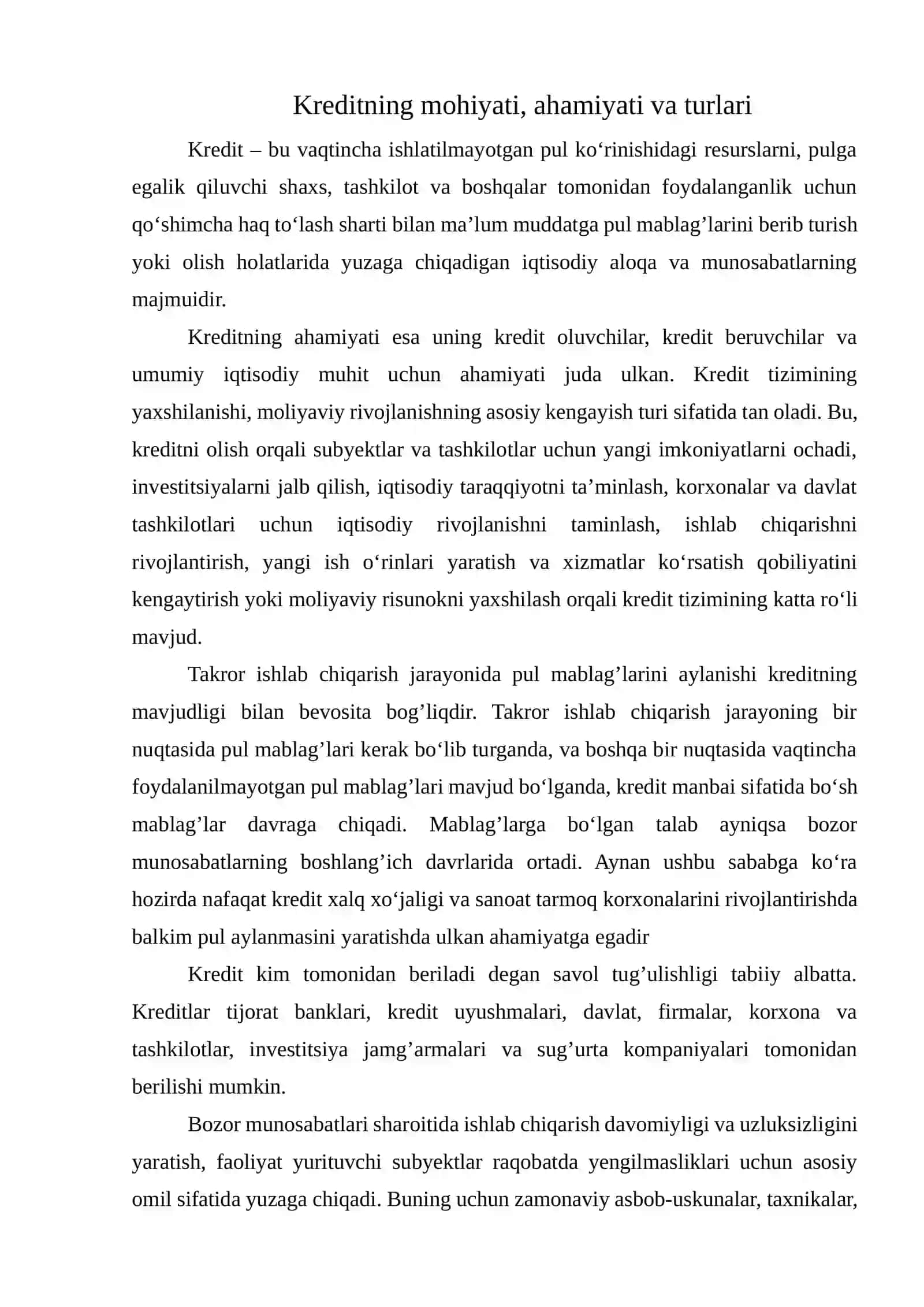 Banklarda kredit operatsiyalari hisobi 4