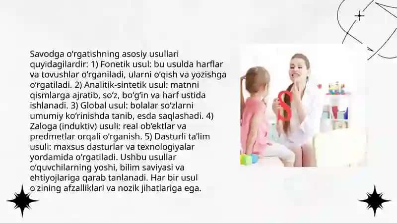 Bolalarni maktab taʼlimiga tayyorlashda nutqini rivojlantirish va savodga oʻrgatish 4