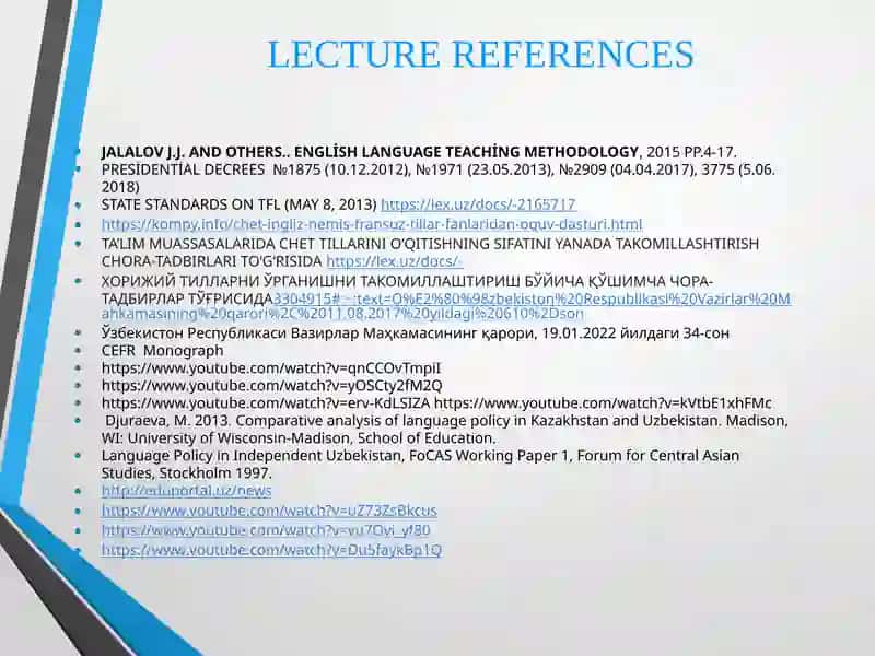 TLM&ET LECTURE 1STRUCTURE ANDTENDENCIESIN MODERN LANGUAGE EDUCATION 4