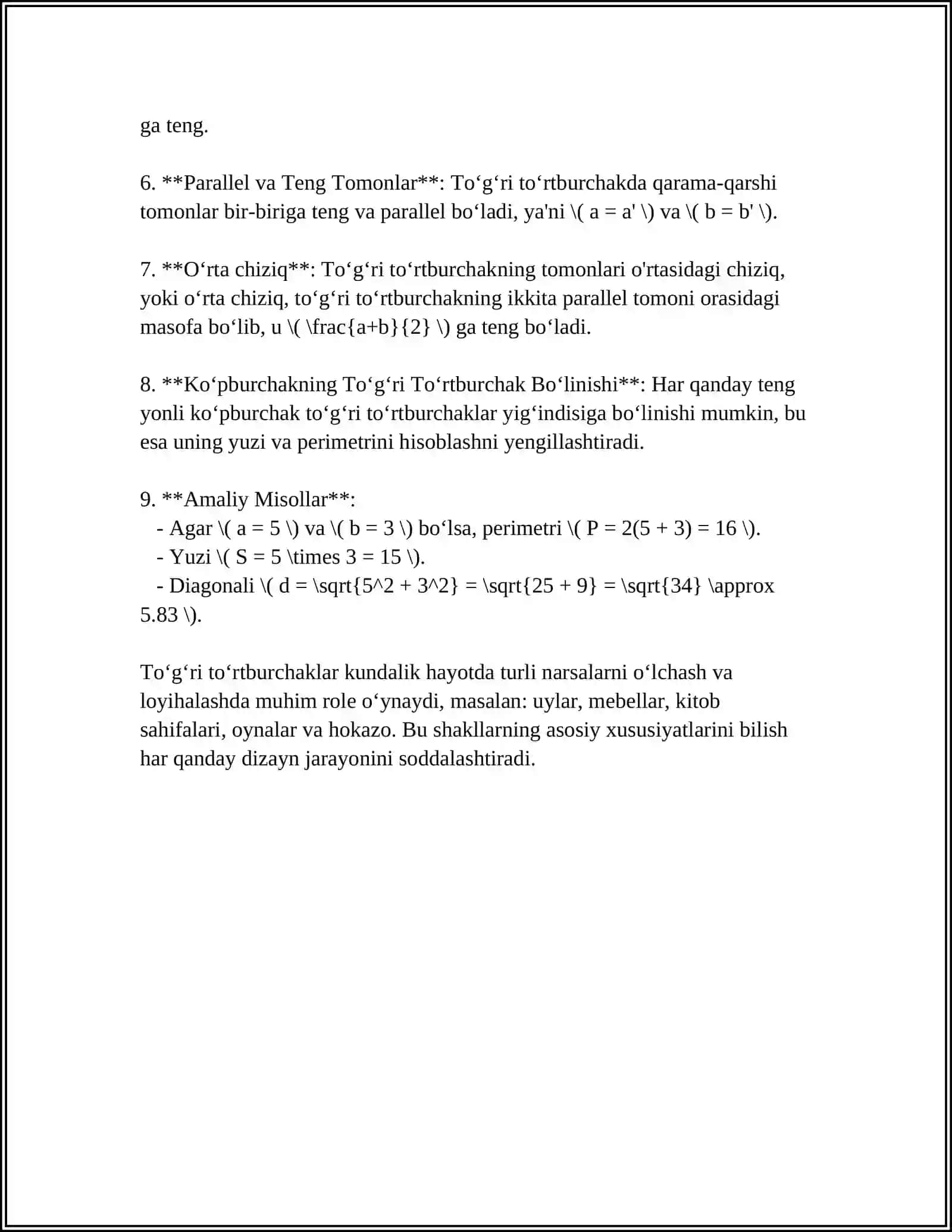 EGMA VA TIMSS XALQARO BAHOLASH DASTURIDA “FAZO VA SHAKL” MAZMUN SOHASIGA OID TOPSHIRIQLAR 4