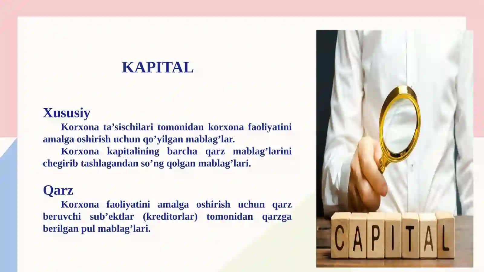 Korxonalarda kapitalni boshqarish 4
