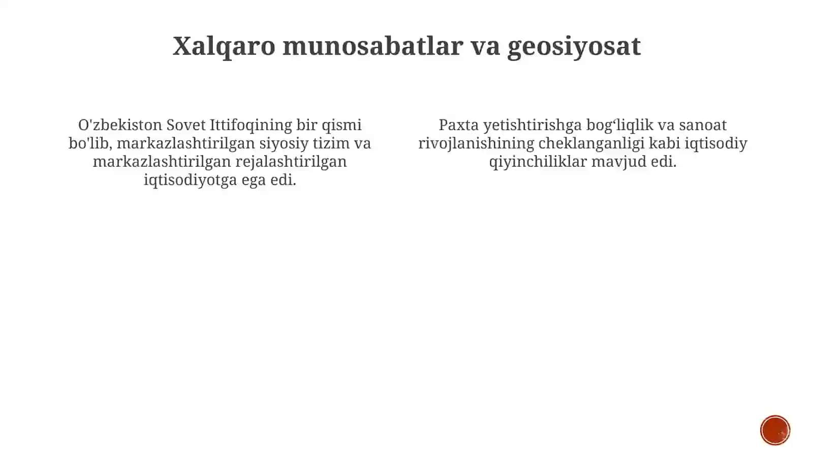 Mustaqillikkaerishisharafasidaozbekistondagiijtimoiysiyosiyahvol 4