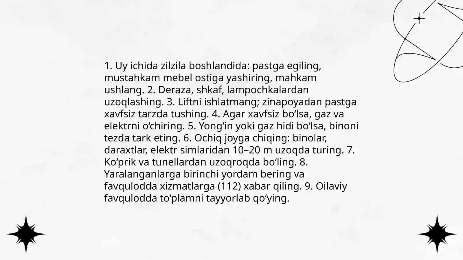 Tabiiy tusdagi favqulotda vaziyatlarda hayot faoliyati xavfsizligi va fuqaro muhofazasi 4