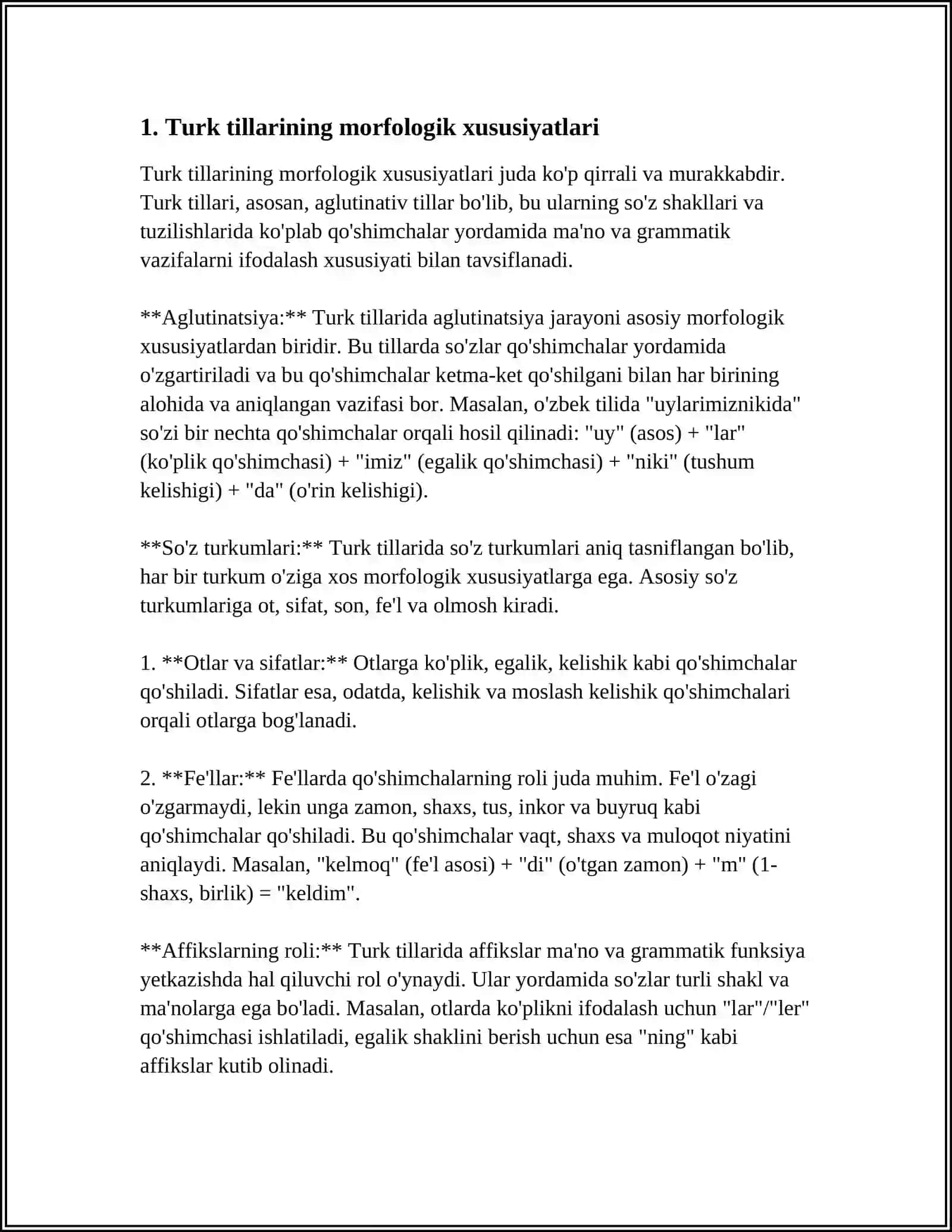 TURKIY TILLAR MORFOLOGIYASI TARAQQIYOTING ASOSIY YO‘NALISHLARI 4
