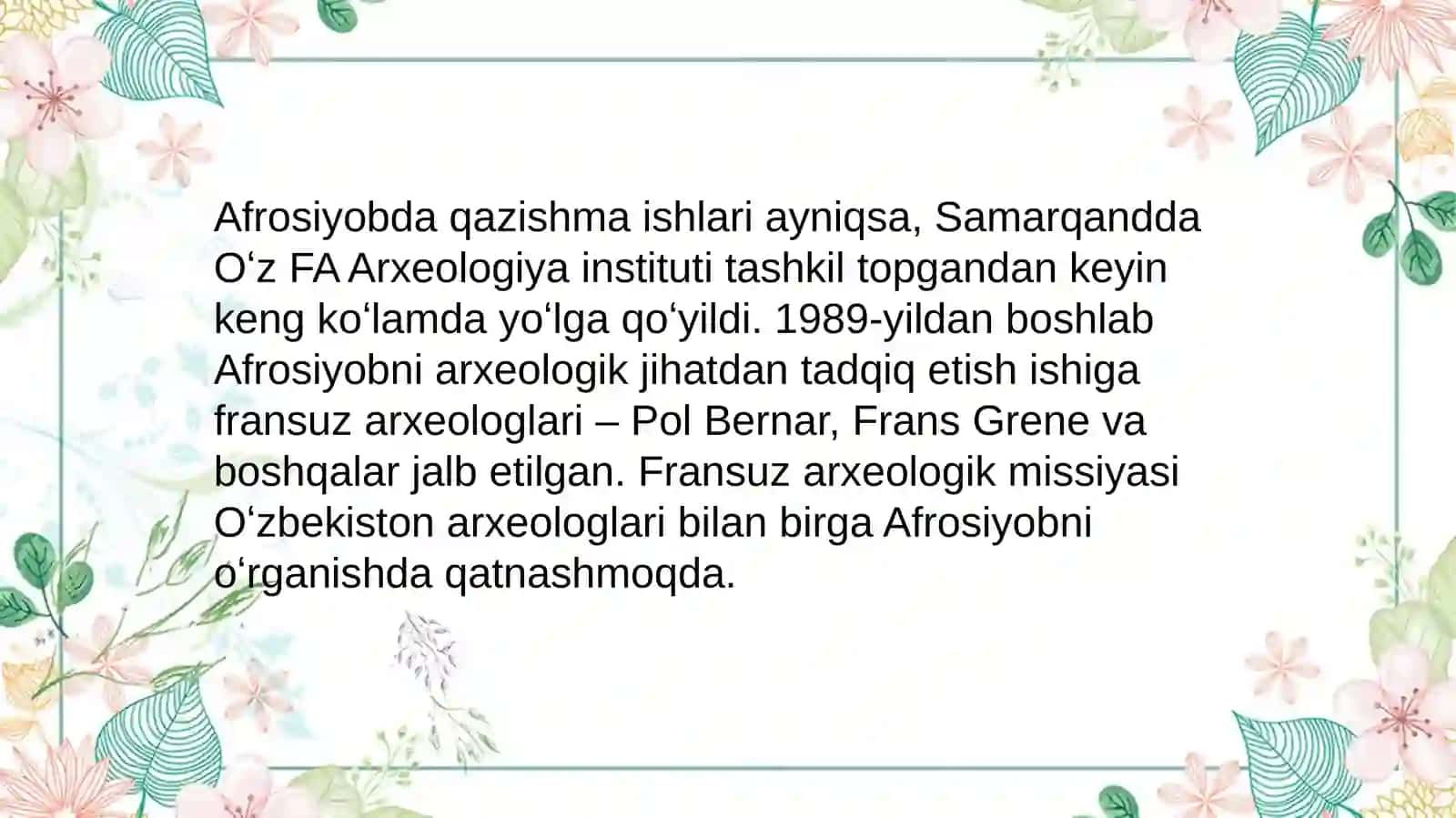 Afrosiyob va Ko'ktepa yodgorliklarining o'rganilishi tarixi 4