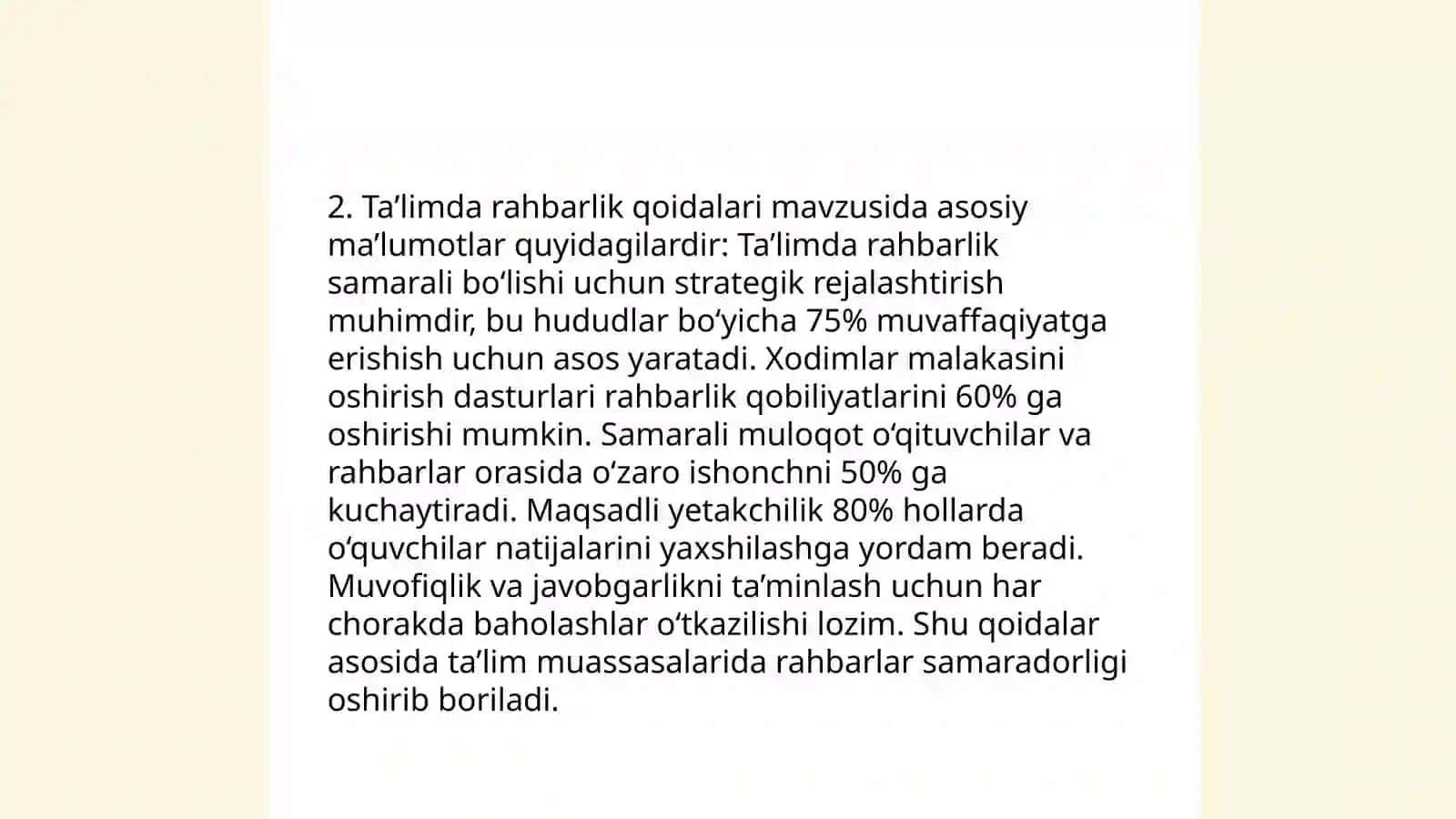 Maktabni boshqarish va unga raxbarlik qilishning qonun qoidalari 4