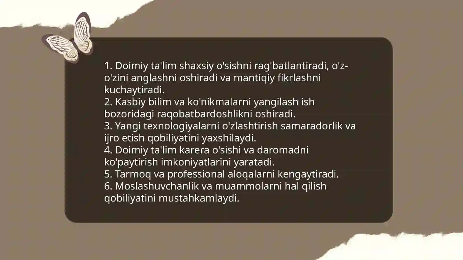 Hayot davomida ta'lim muvaffaqiyat vositasi sifatida 4