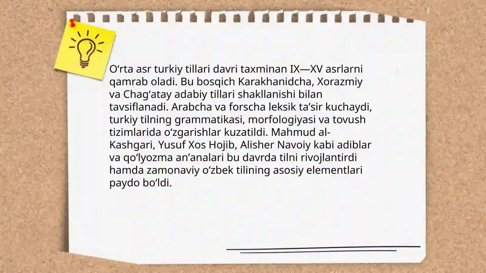 O'zbek tilining taraqqiyot bosqichlari 4
