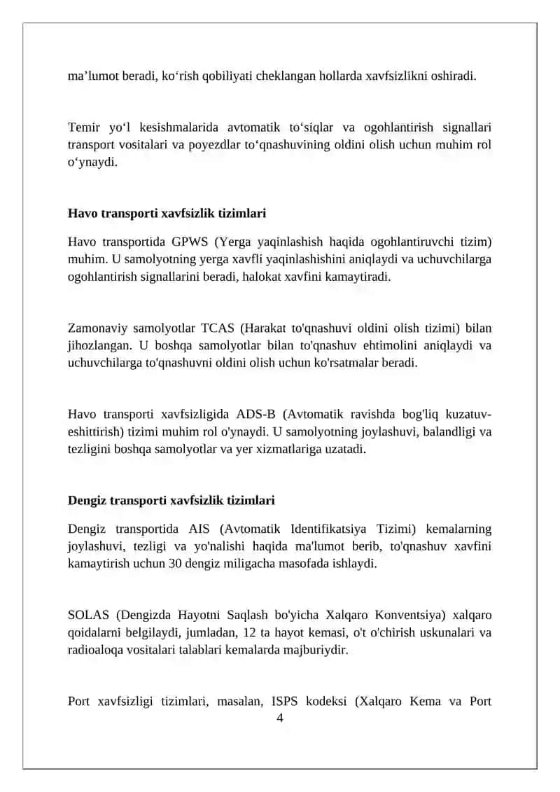 Transport infratuzulmasida xavfsizlik tizimlari 4