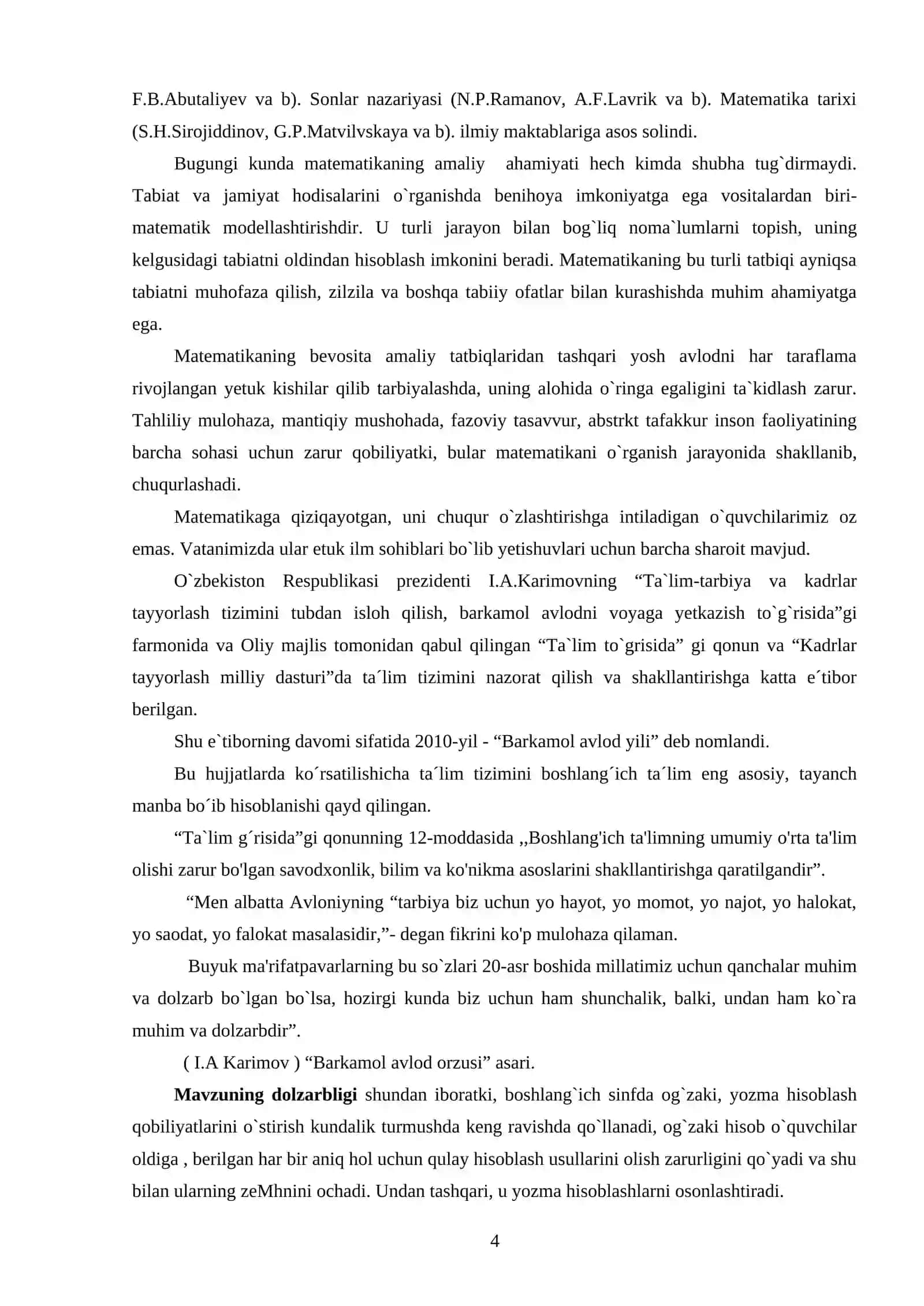 Boshlang‘ich sinflarda matematikadan og‘zaki va yozma hisoblashga doir didaktik o‘yinlar tizimini ishlab chiqish metodikasi 4
