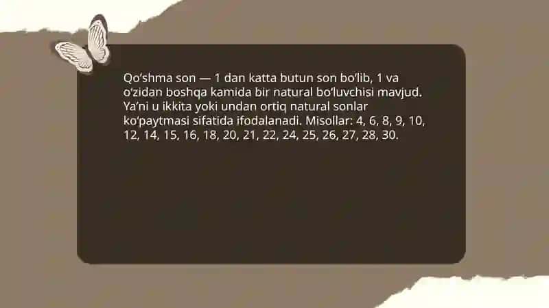 Sodda, qoʻshma, juft, takroriy sonlar 4
