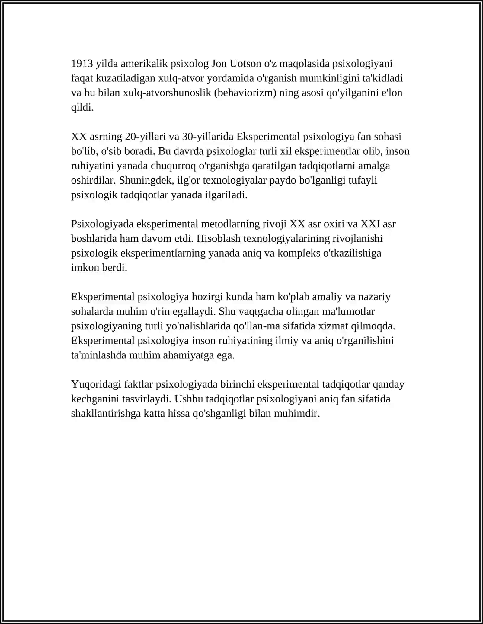 BIRINCHI ÓTKAZILGAN EKSPRIMENTAL TADQIQOTLAR 4
