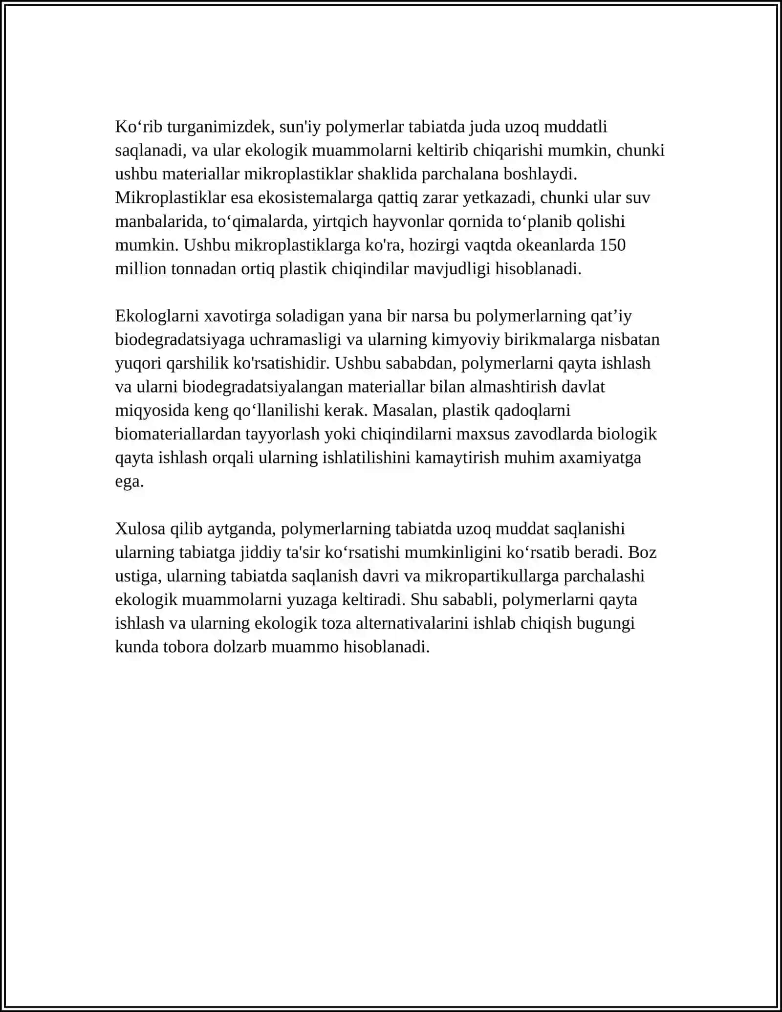 POLIMERLARNING TABIATDAGI AHAMIYATI 4