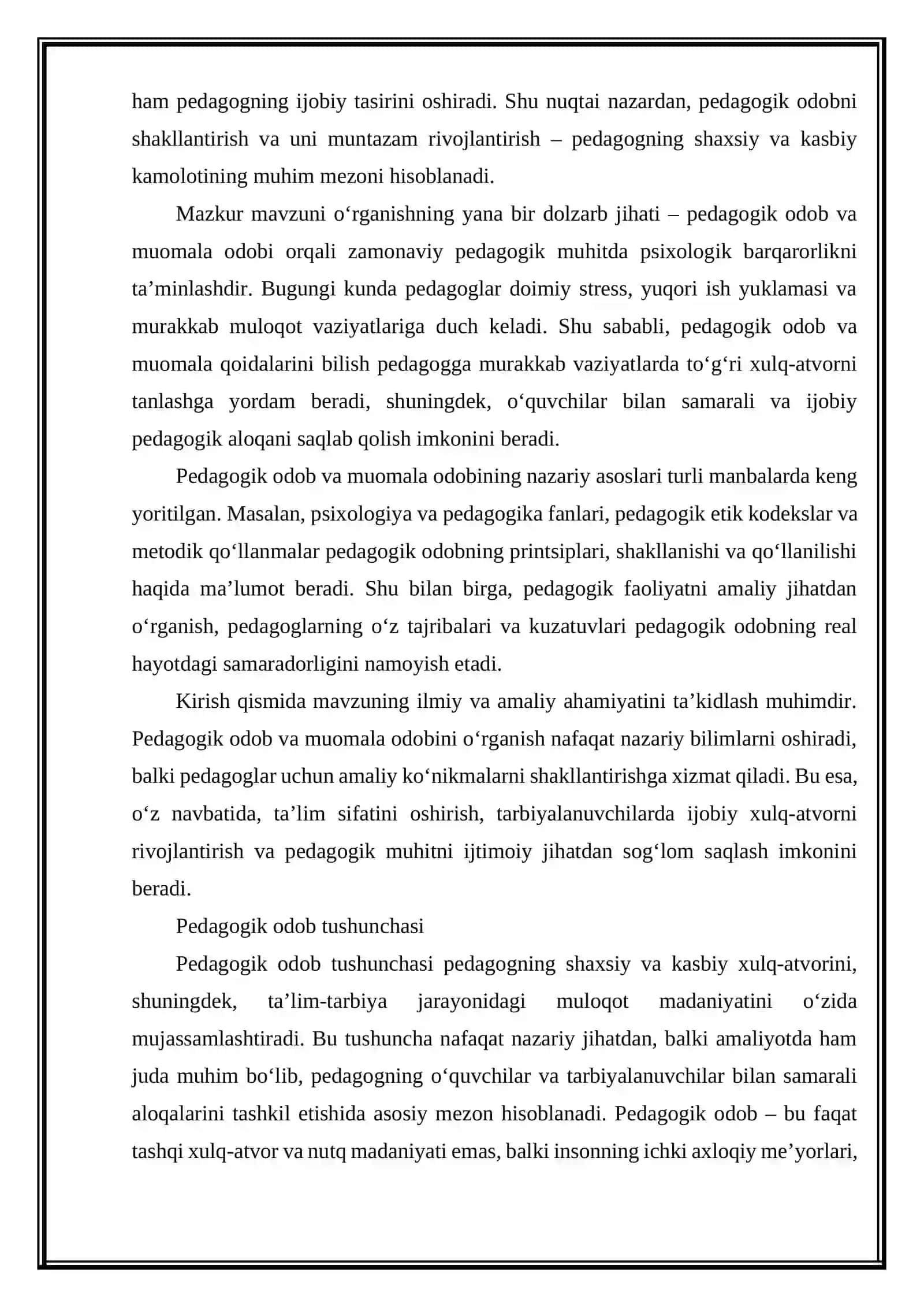 Pedagogik odob va muomala odobi 4
