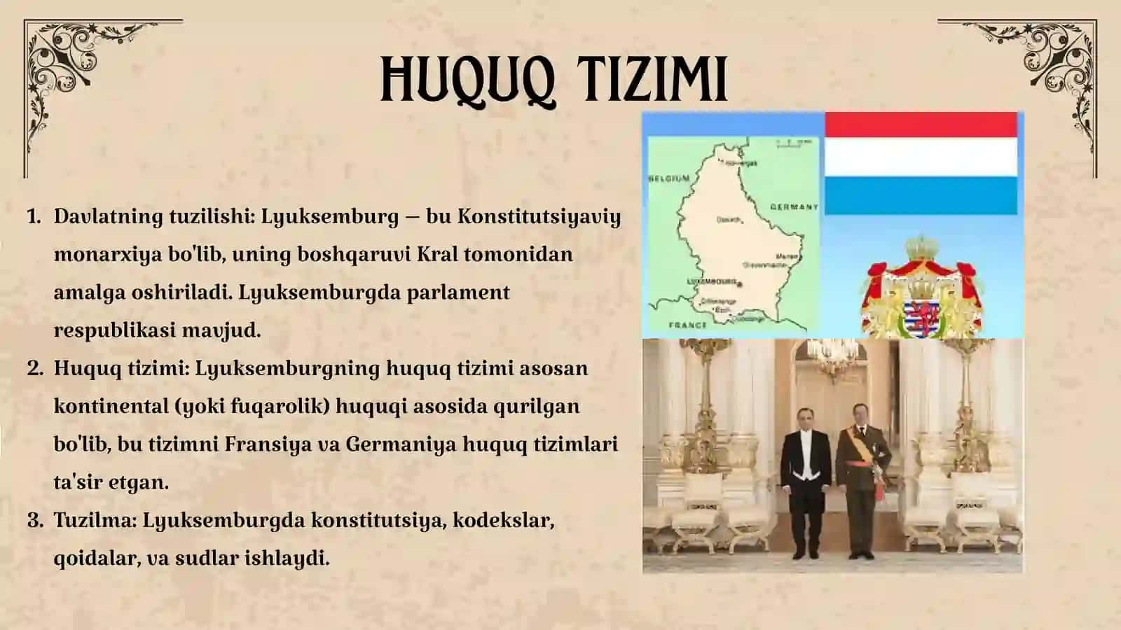 LYUKSEMBURG DAVLATINING HUQUQ TIZIMI 4