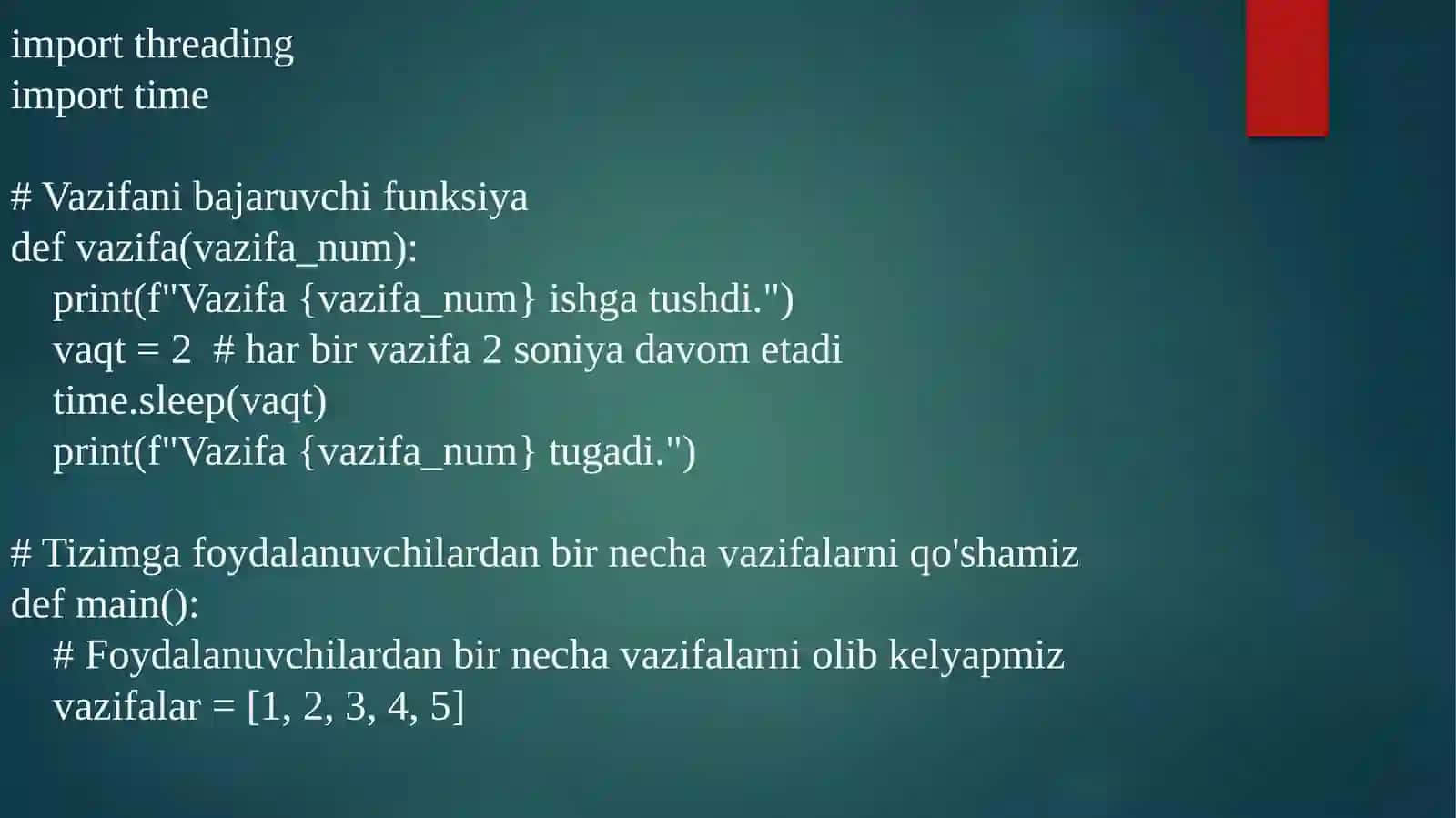 MULTIDASTULA AJRATILGAN VAQT TIZIMLARDAKOʻPFOYDALANUVCHIREJIMI 4