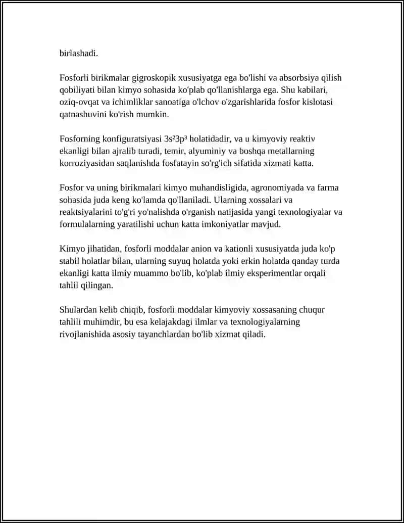 Fosforli moddalar energiya almashinuvidagi ahamiyati 4