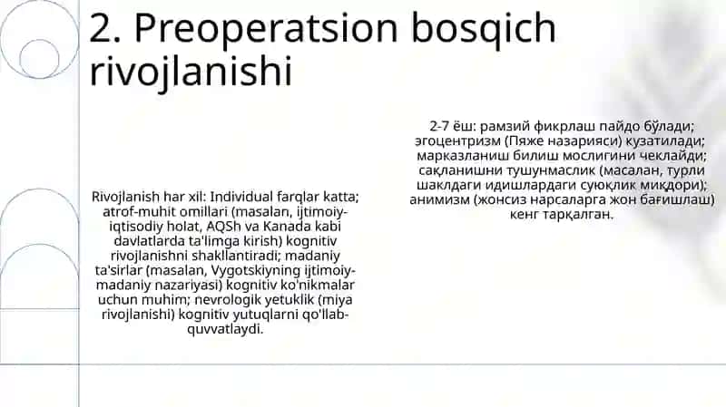 Kognitiv jarayonlarning shakllanishi 4