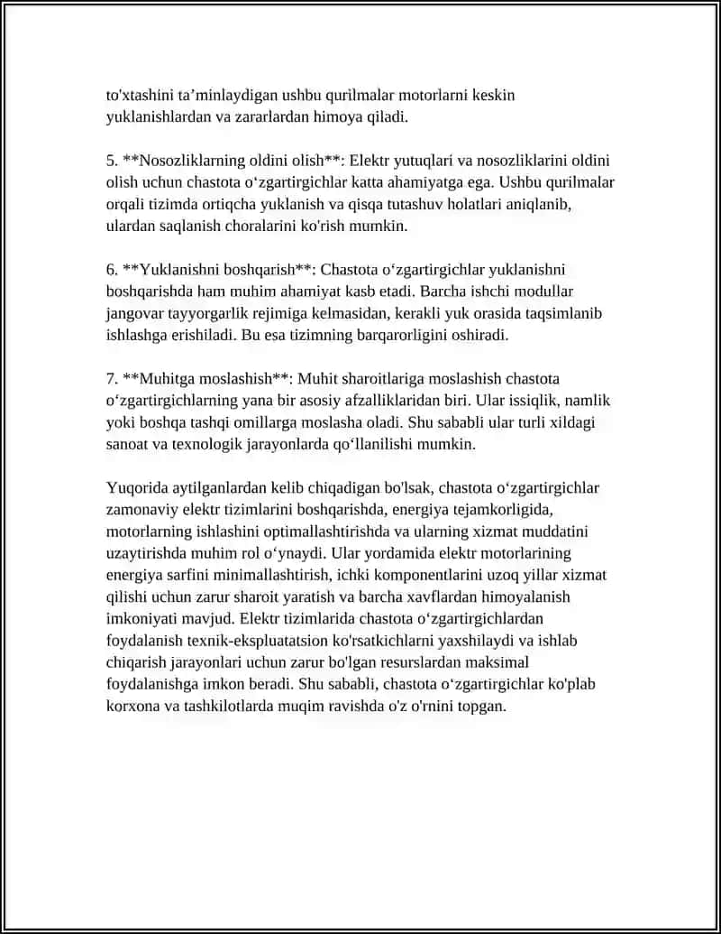 Chastota Oʻzgartirgichlarning Vazifalari 4